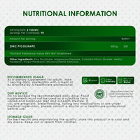 AMBROSIAL Ambrosial Zinc Picolinate 30mg | High Strength Zinc Mineral Supplement for Immune Support Bones, Hair, Skin & Nails (Pack of 1-180 Tablets)