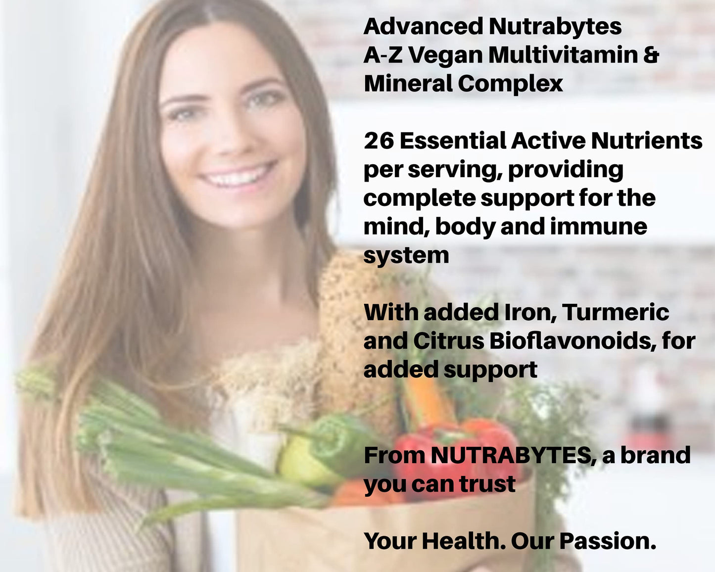 Nutrabytes Vegan Multivitamin and Mineral Complex, 360 Vegan Multivitamin Capsules for Women and Men, 26 Essential Vitamins and Minerals, Natural, 100% Plant Based, Made in UK