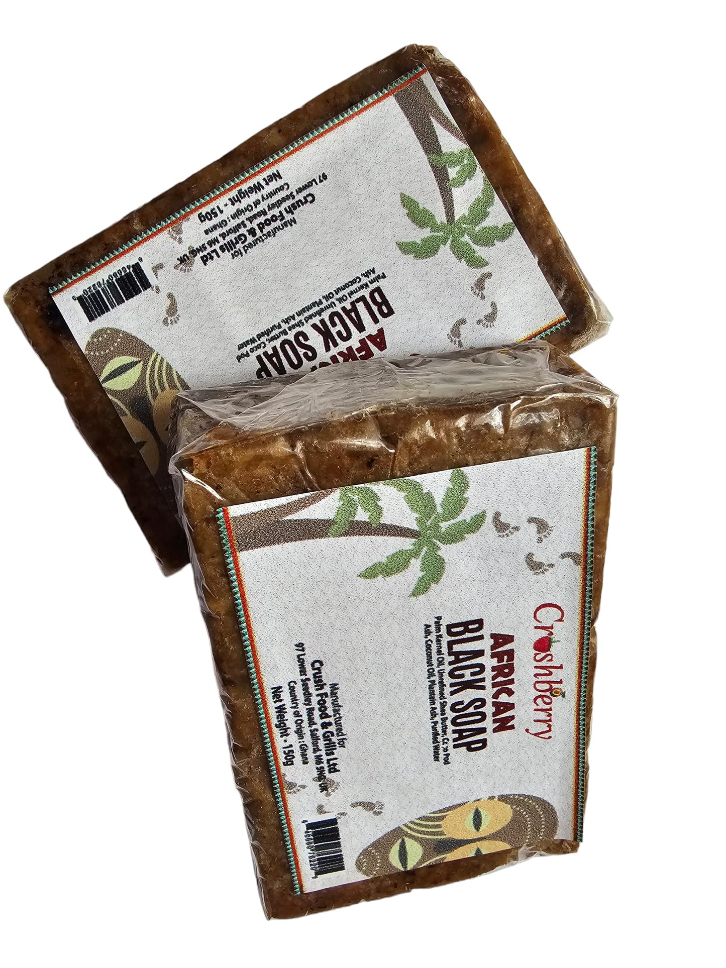 Generic Original Raw African Black Soap (2 Pack) - Authentic Acne Psoriasis Eczema Organic
