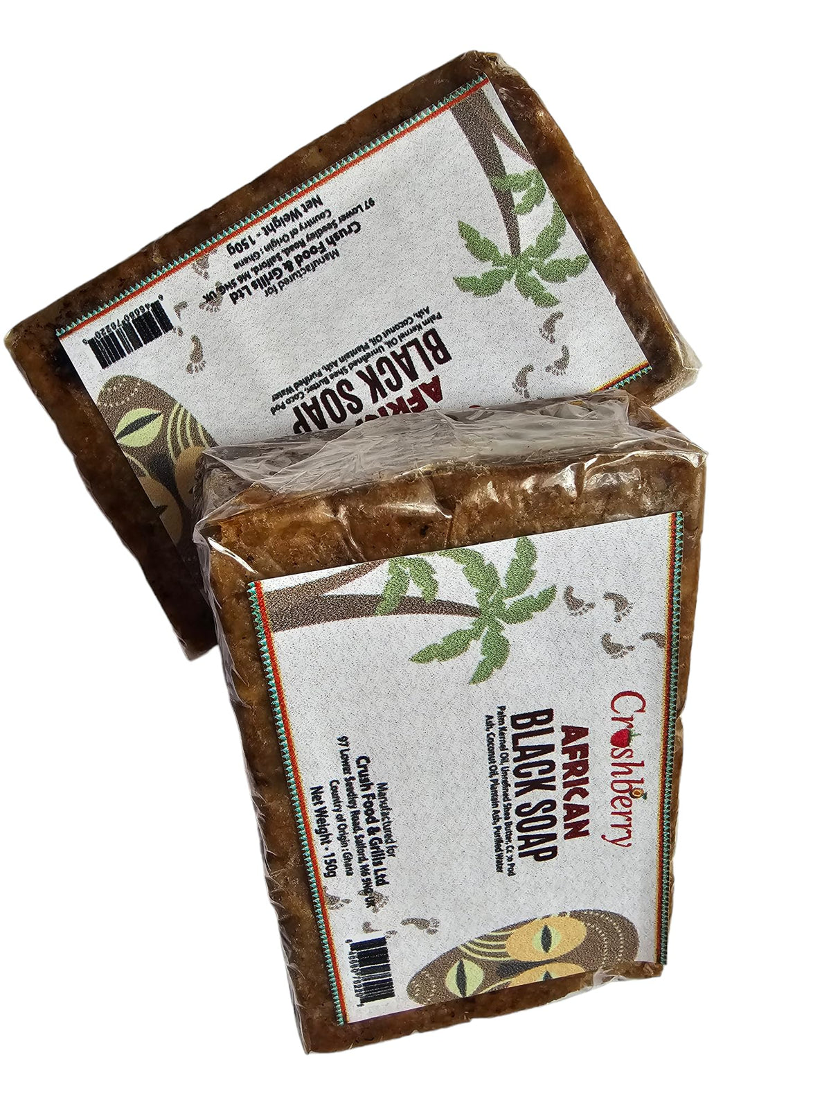 Generic Original Raw African Black Soap (2 Pack) - Authentic Acne Psoriasis Eczema Organic