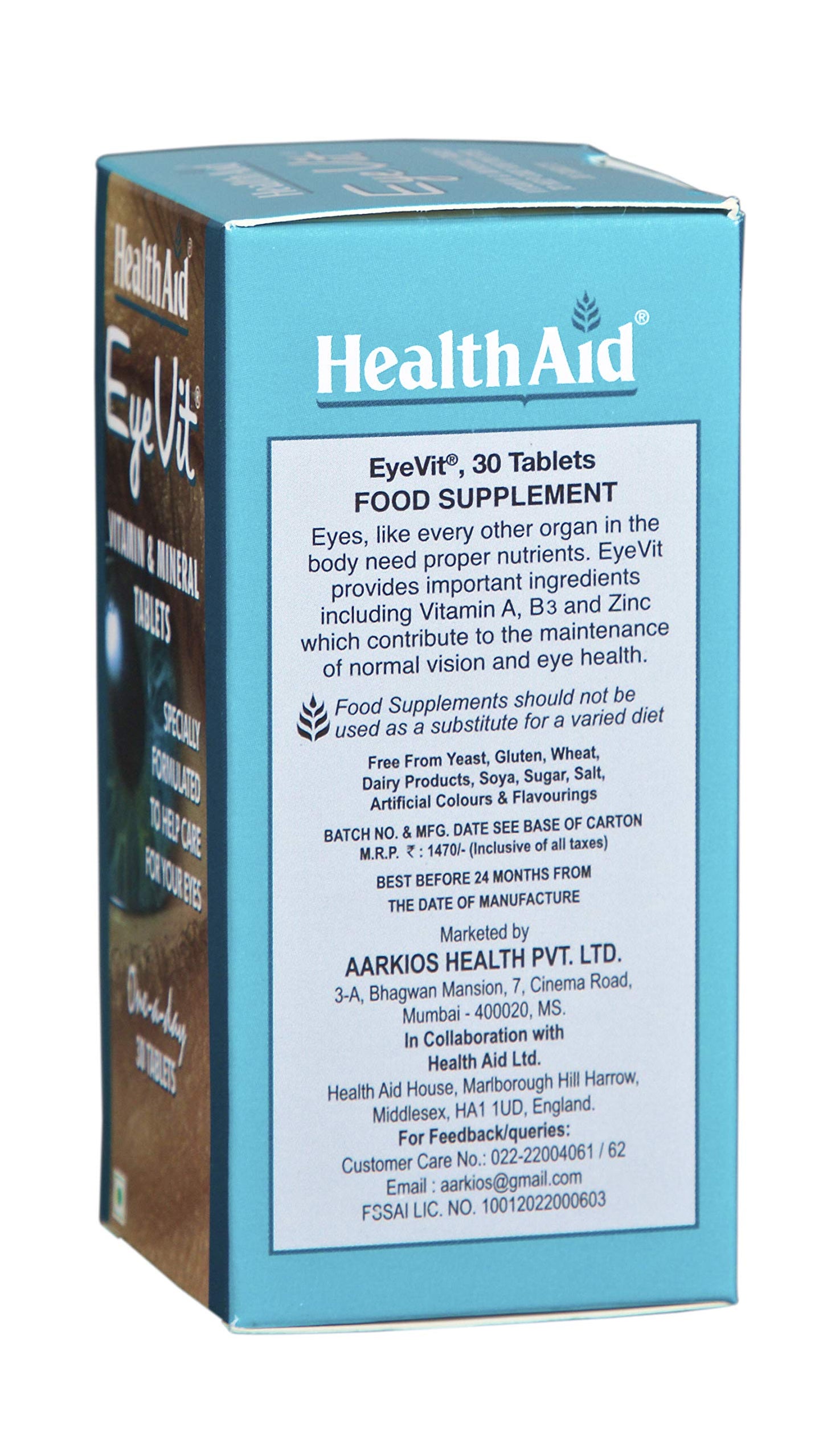 HealthAid EyeVit - Prolong Release - 30 Tablets