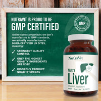 NUTRA Liver - Liver Support Vitamins - 60 Tablets | Hangover Tablet | Providing a Liver, Cleanse, Detox & Repair - by NutraVit