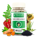 STRENGTH & SPICES100% Natural Vegan Food Supplements Strength & Spices Hair, Skin & Nails 100% Natural Supplement – 20 Ingredients w Biotin Selenium & Zinc - 60 Vegan UK Made 1000mg Capsules – Hair & Nails Growth, Collagen Formation