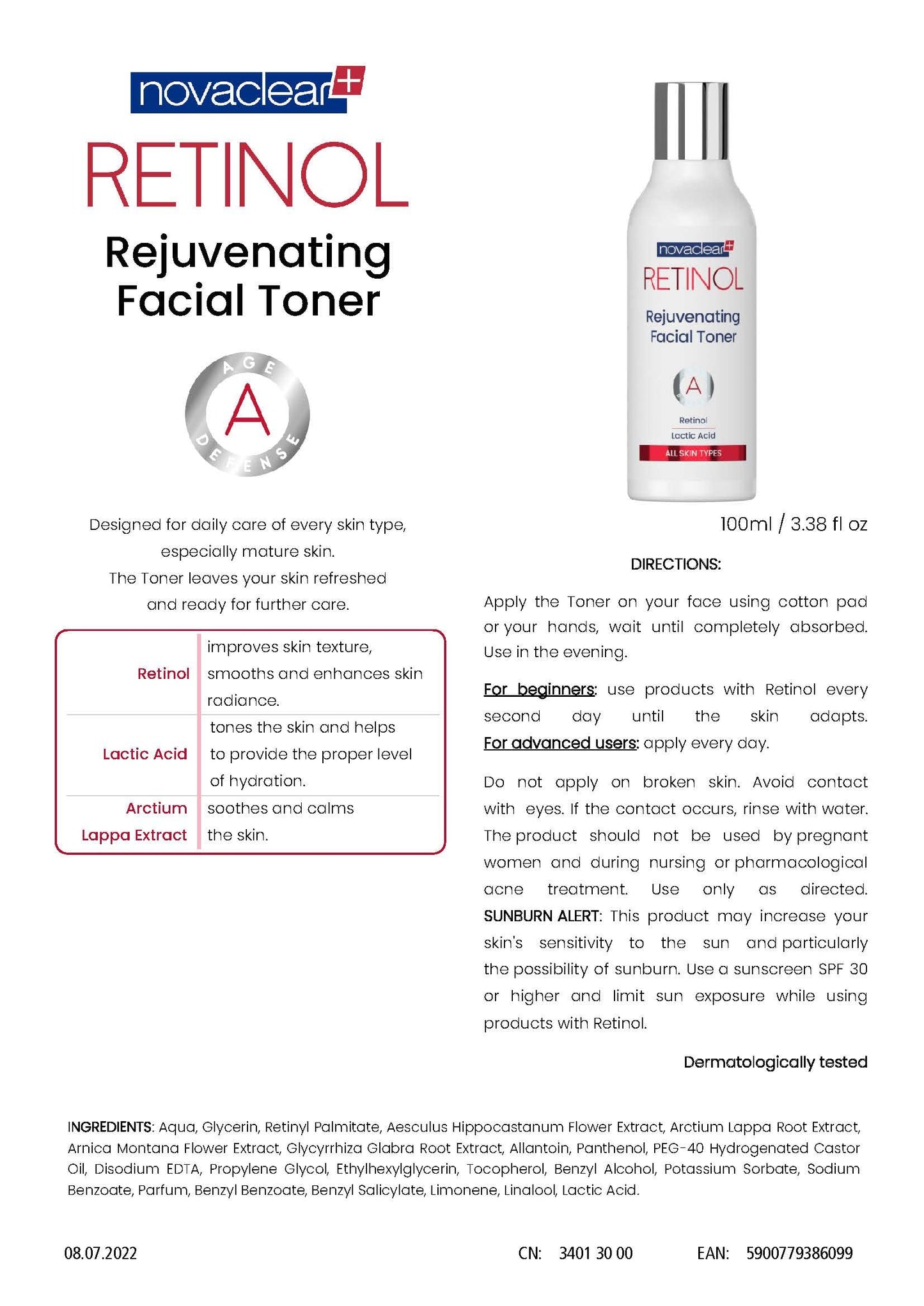 Retinol Rejuvenating Facial Toner