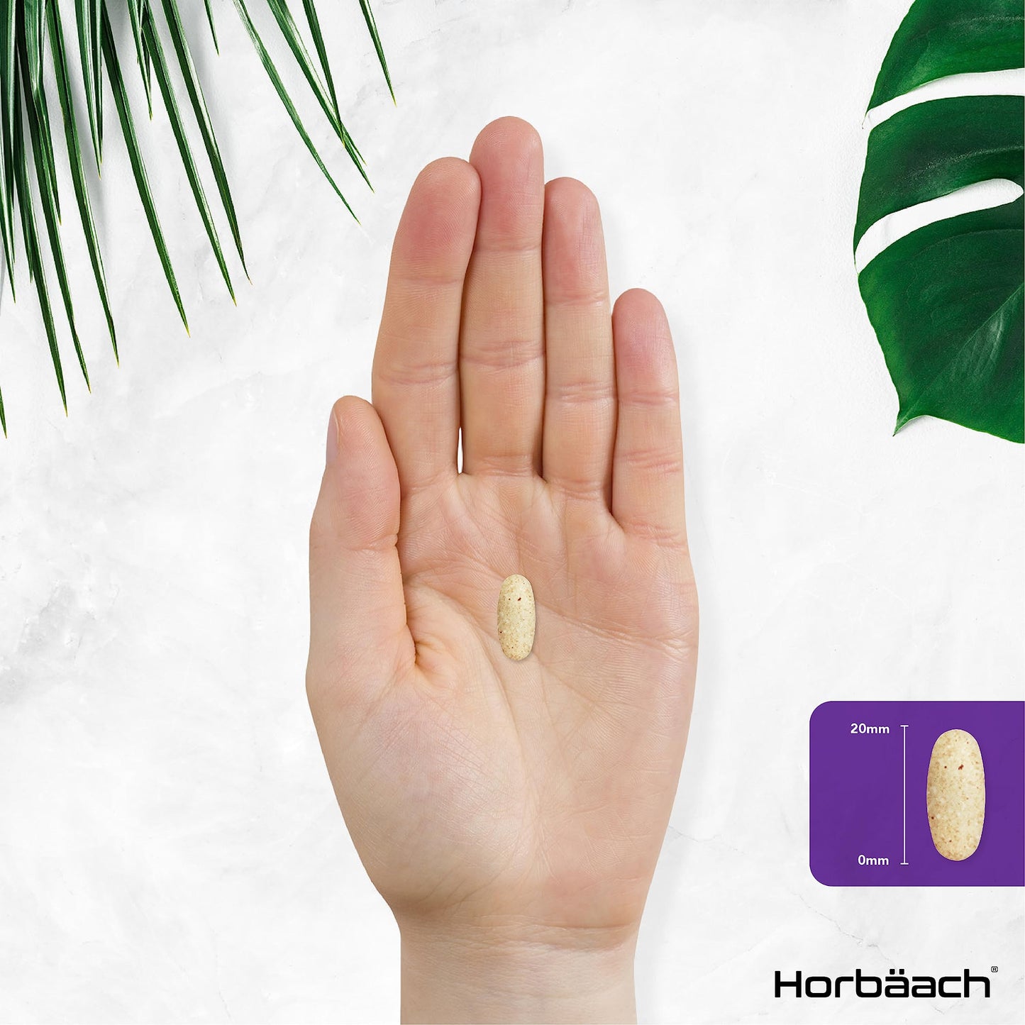 Hair Skin and Nails Vitamins | with Biotin, Zinc and Selenium | Beauty Supplement for Women and Men | 120 Vegetarian Tablets | by Horbaach