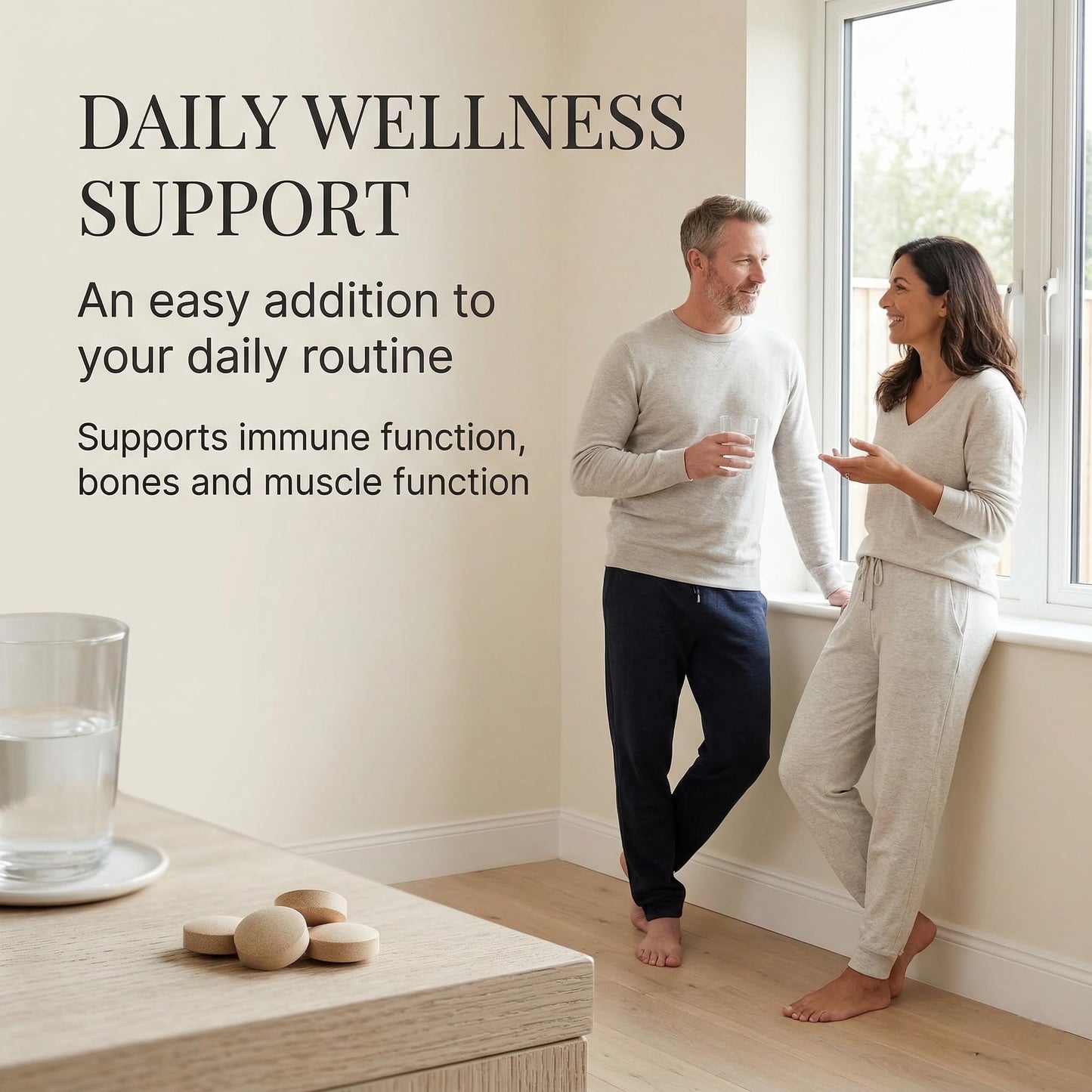 Sky Premium Life Vitamin D3 2200 IU (55µg) with Vitamin K2 MK7 (45µg) – Immune System, Bones, Teeth & Muscle Support – 1-A-Day Easy Swallow Tablets – 120 Tablets (4 Month Supply) – Halal & GMP Quality