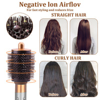 GMHLLES Large Round Volumizing Brush for Dyson Airwrap Attachments,Brush for Dyson Airwrap Accessories, Fluff up and Volumize for Styling Set