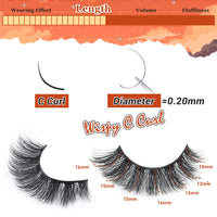 Goddvenus Lashes Natural False Eyelashes Fluffy 5D Russian Strip Lashes16mm Cat Eye Lashes Fake Lashes Fluffy 14 Pairs CC Curl Wispy Eyelash Pack