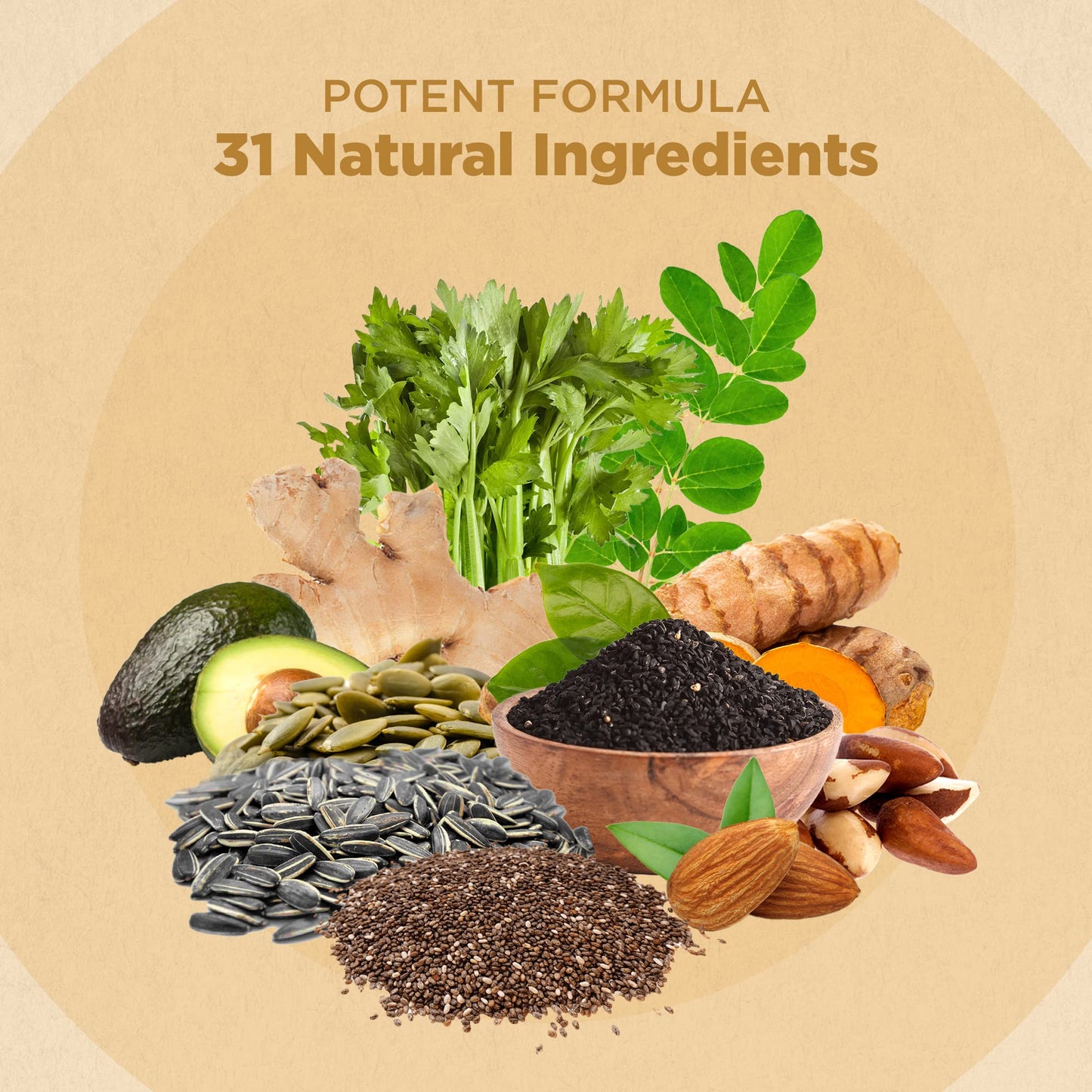 STRENGTH & SPICES100% Natural Vegan Food Supplements Strength & Spices Psoriasis Relief Skin Care Supplements, Immune System Booster with 31 Powerful Ingredients and Amino Acids, Soothes Red, Flaky Skin, 1000 mg, 60 Vegan Capsules, Refill