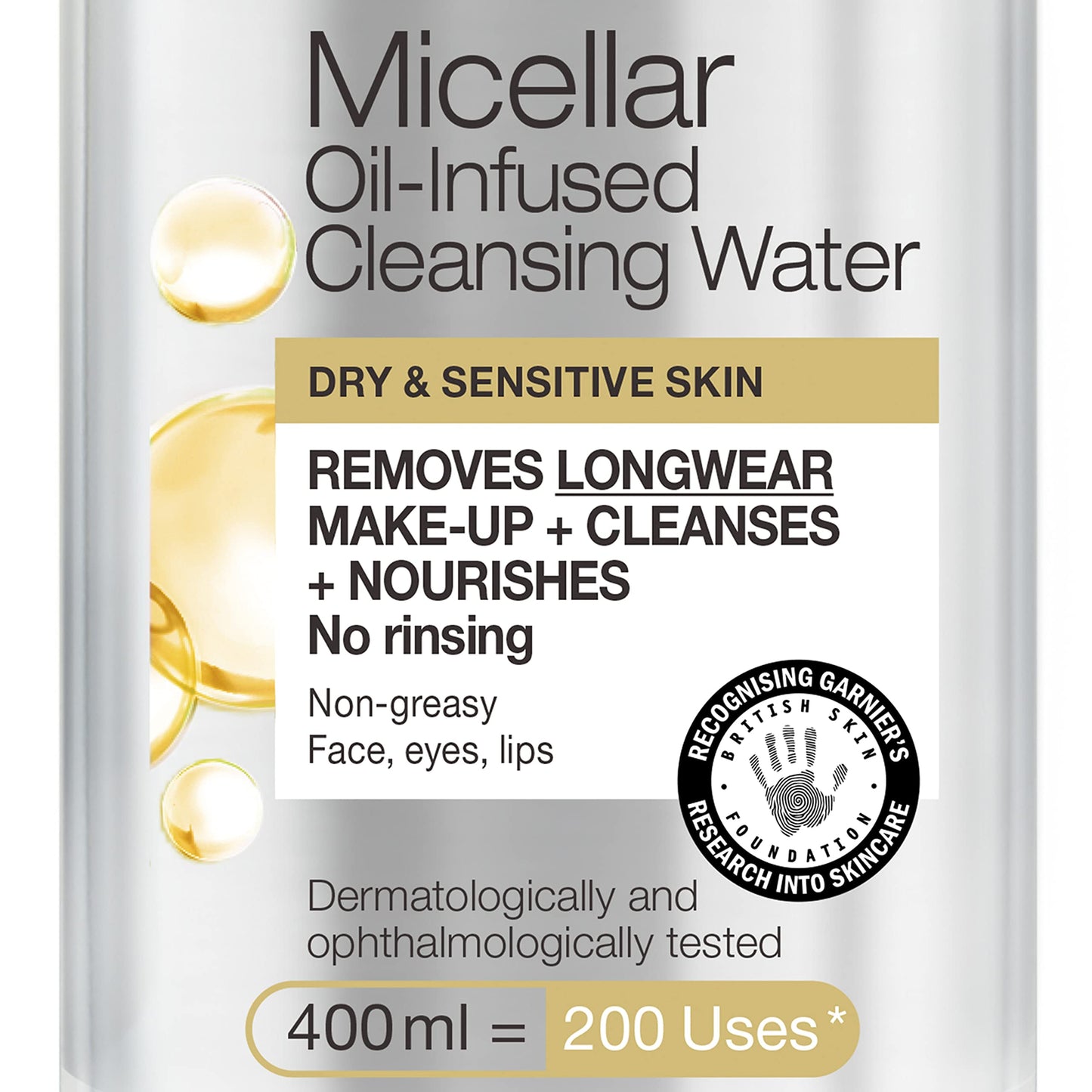 Garnier Micellar Cleansing Water, Oil-Infused, 400ml
