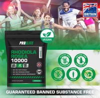 Rhodiola Rosea Extract 500mg 30 Vegan Capsules | 3% Standardised Rosavins 1% Salidrosid | Arctic Root Nootropic Adaptogen Supplement | Premium Rhodiola Root Extract | Made in UK by PROELITE