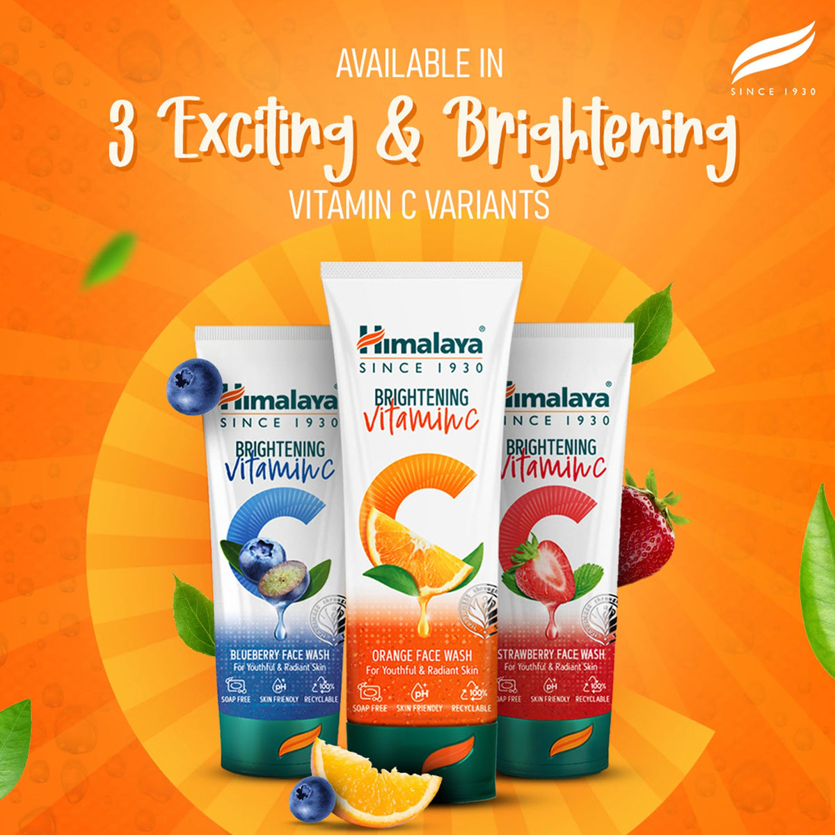 Himalaya Brightening Vitamin C Orange Face Wash | Brightening Face Cleanser | Remove Dull Skin |100ml