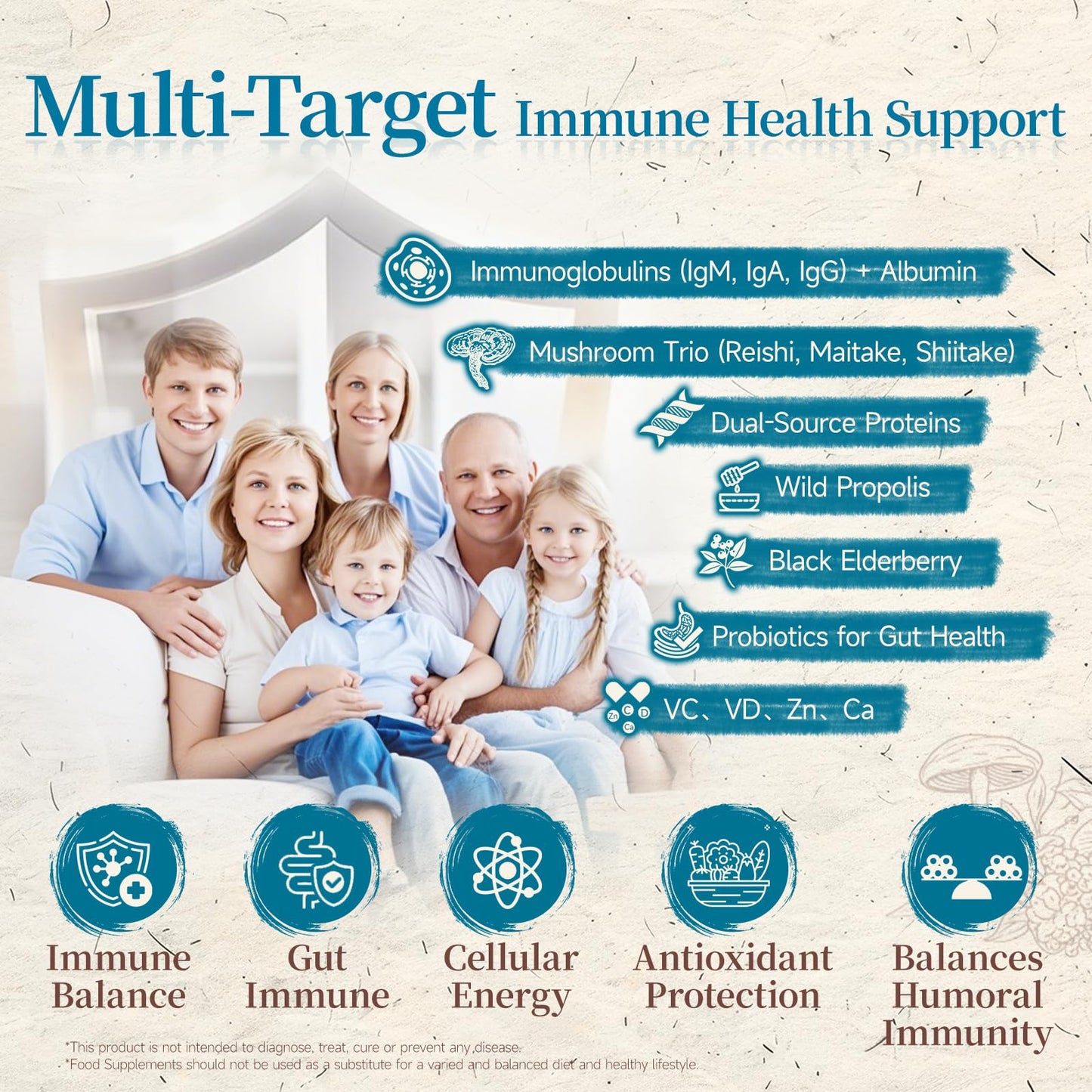 HPD THE HEALTH POWER DRIVER Immune System Booster, Vitamin C,D, Zinc Supplement, with Colostrum, Mushrooms, Elderberry, Propolis | 19-in-1 Immunity Support by HPD | Probiotics for Gut Health | All Age, Gluten Free, 90 Capsules