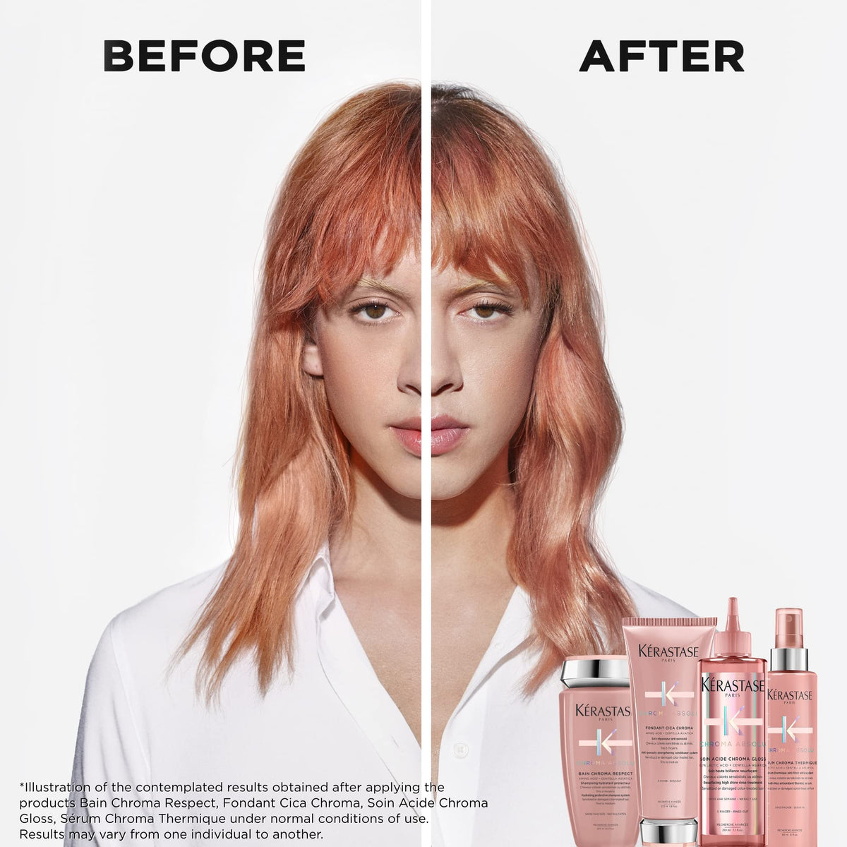 KÉRASTASE Kérastase Chroma Absolu, Heat Protection Serum, Anti-Frizz, For Sensitised or Damaged Color-Treated Hair, With Vitamin E & Lactic Acid, Sérum Chroma Thermique, 150ml