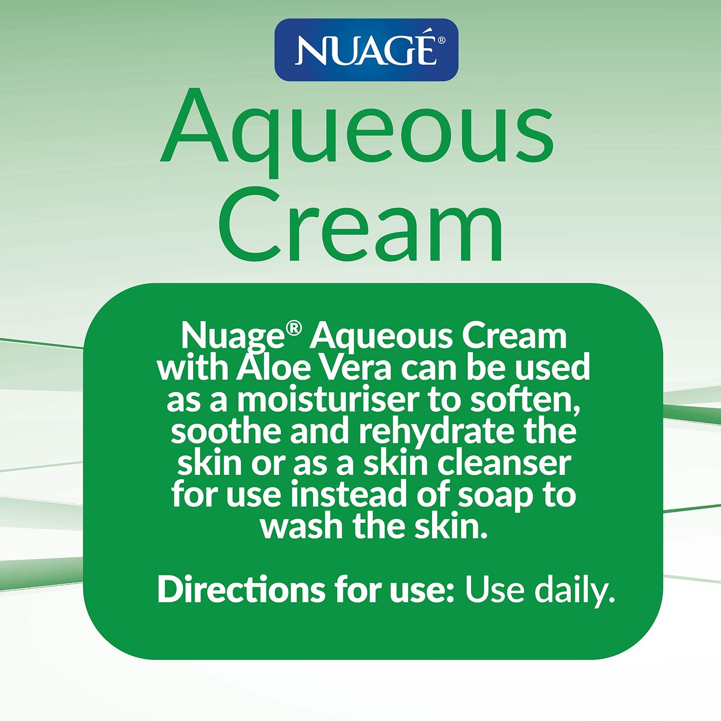 Nuage Aqueous Cream With Added Aloe Vera, 350Ml