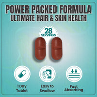Tresible Trésible Skin Hair & Nails Vitamins for Women & Men (4-Week Supply) - Veg Biotin Tablets, High Strength Biotin Supplements with No Synthetic Binders, Hair Skin Nails Vitamins, Biotin Hair Growth