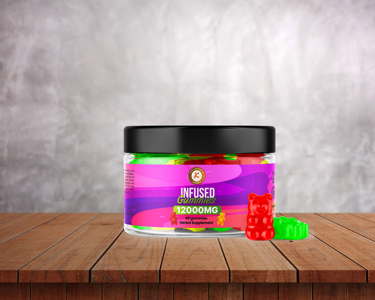 Premium Gummies | 12000mg | 40 Gummies | Max Strength | Made in UK |