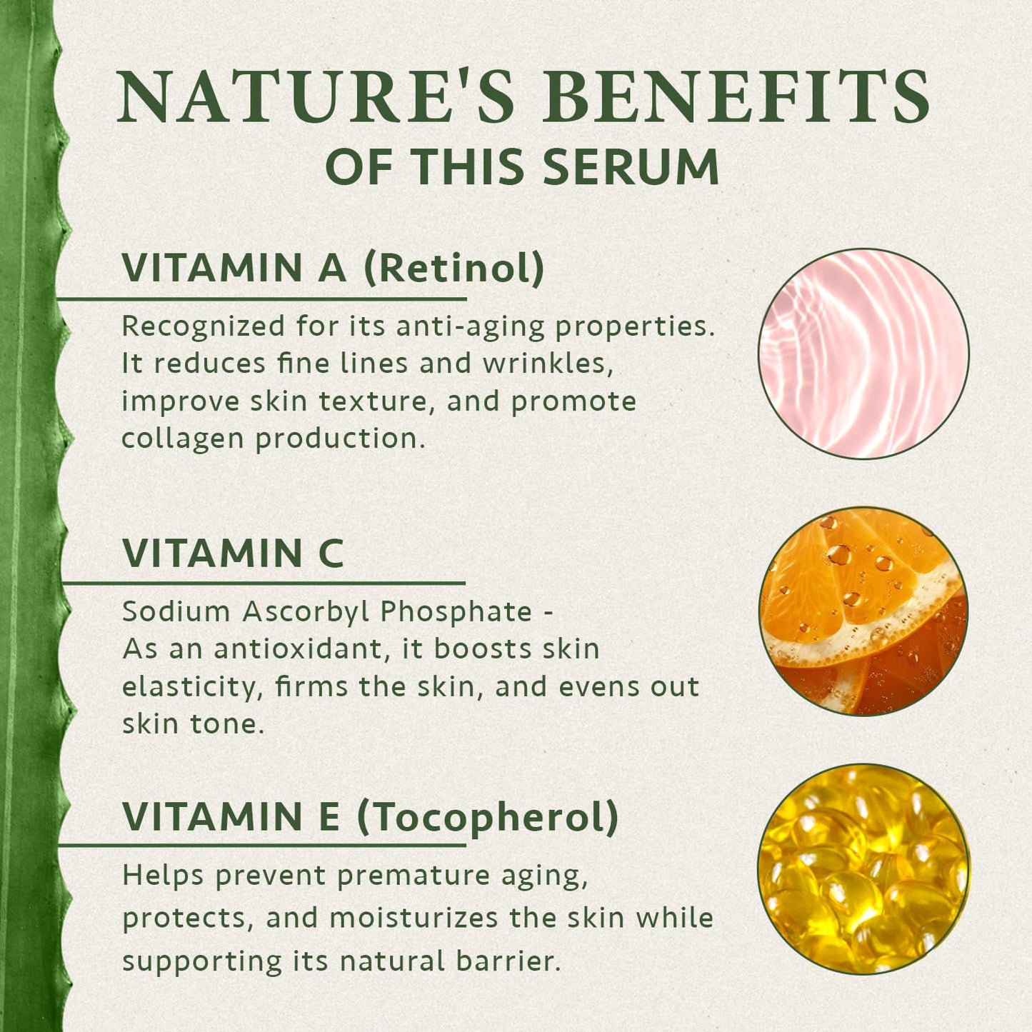 Organic Vitamin C Serum for Face with Vitamin E, A & Hyaluronic Acid Serum for Face 100 ml, Brightening Serum & Anti Aging Serum for Face - Aloe Vera Based Vegan Skin Care Products by Satin Naturel