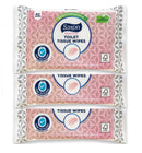 Aldi Toilet Tissue Wipes Biodegradable, Normal/Sensitive, Fresh and Clean with Micellar Water - Fine To Flush (3 Pack - 120 Wipes) (Sensitive)