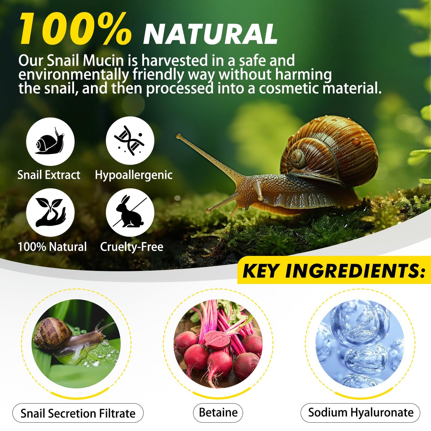 Uruses Advanced Snail Cream, All in one Cream, with 92% Snail Mucin Moisturizing Serum Cream, For Anti-aging, Hydrating, Acne Skin, Scarring Skin, Lightweight Moisturizer for Dry Skin - 100g (3.52 oz)