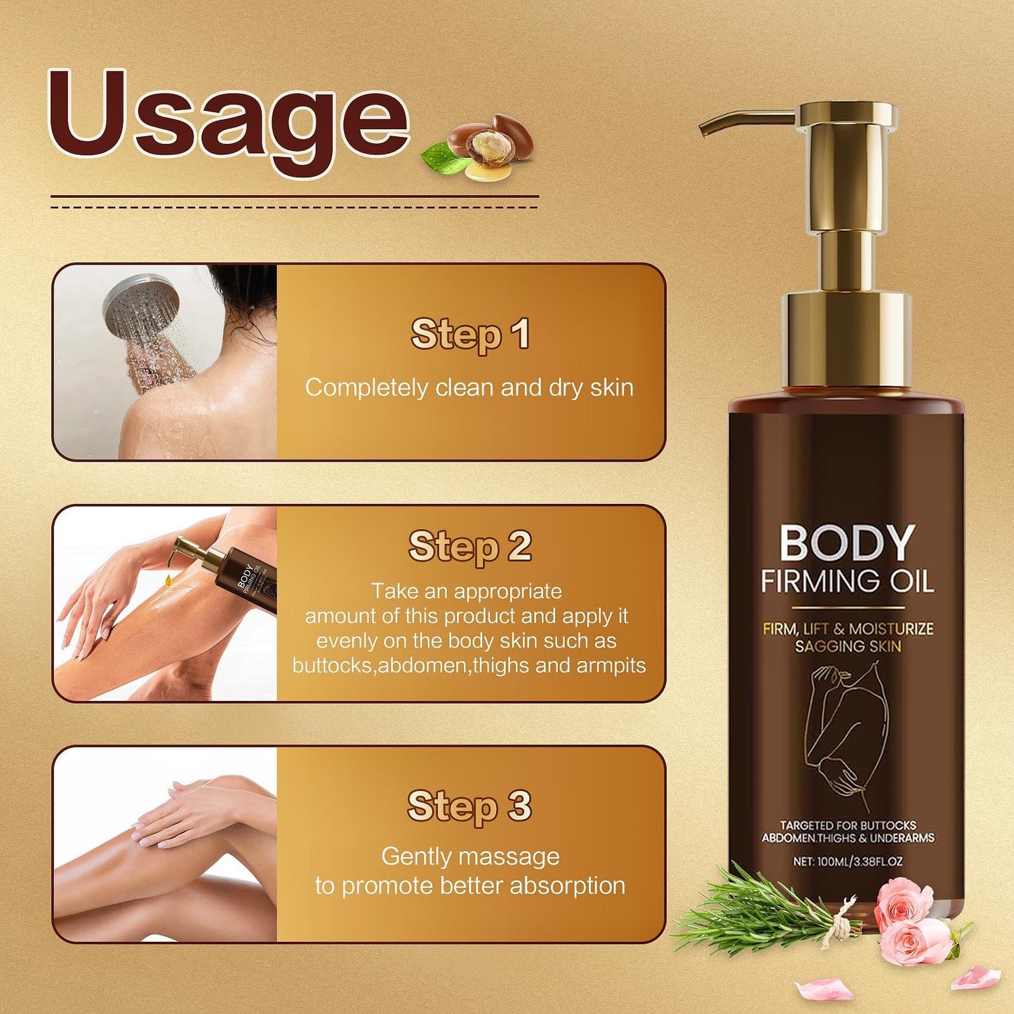 QinZiEn Magic Body Oil Firming,Skin Tightening Cream Body,Body Oil for Women,Body Moisturiser,Massage Oi-l,Silken Essence Magic Bod-y O-il,Firming Bo-dy Oi-l for Saggy Skin,Hydrating Tightening B-ody O-il