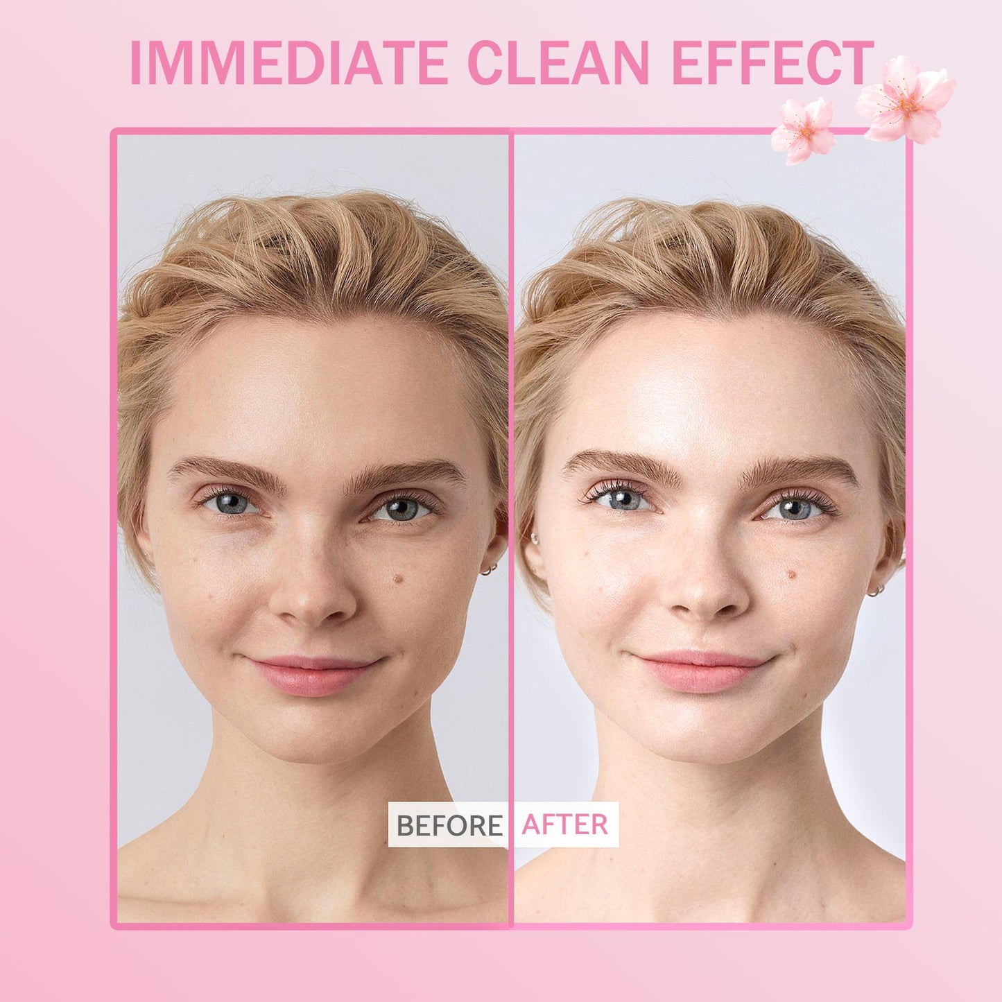 Xumann 20PCS Sakura Skincare Set, Deep Cleanse Pink Face Mask Skincare, Brightening and Moisturizing Pink Clay Mask