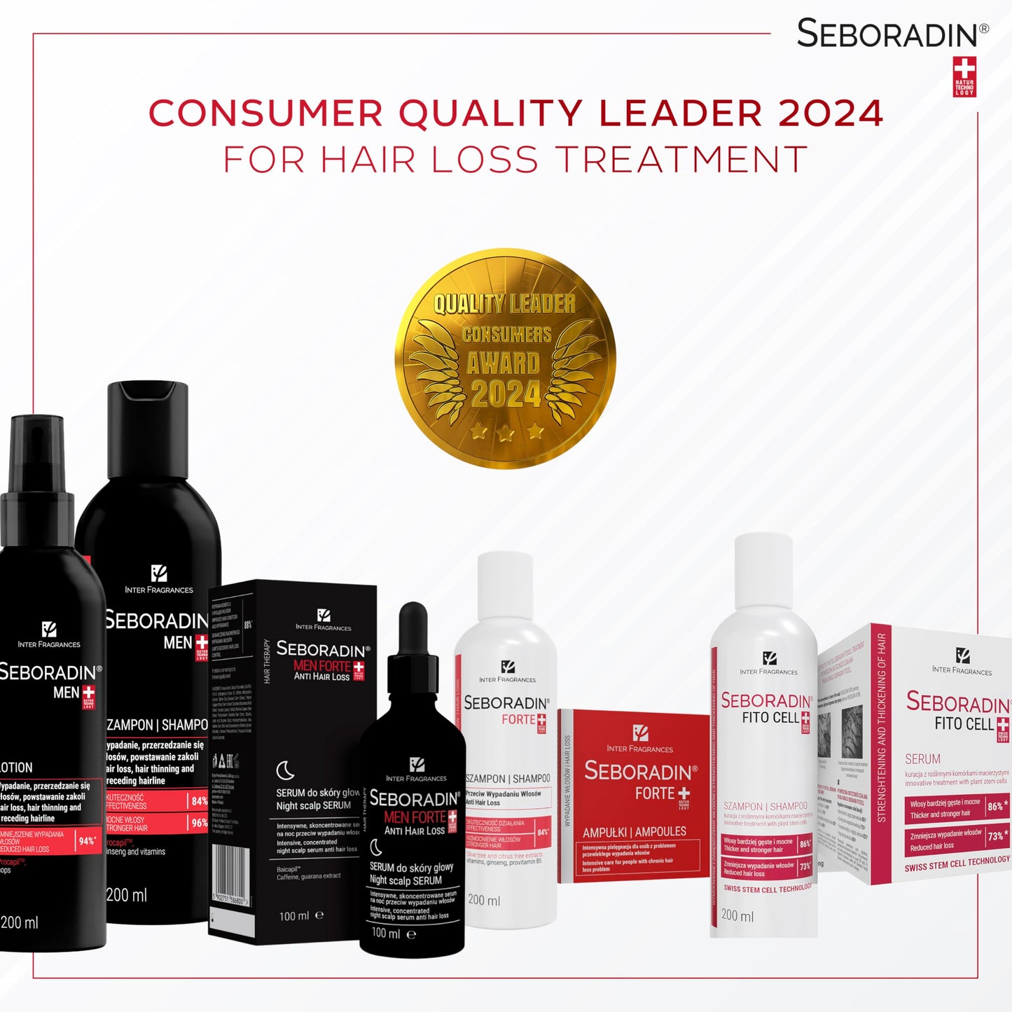 SEBORADIN Seboradin Hair Serum Leave In Emollient For Easy Combing Conditioning Strengthing Smoothing Moisturising Nourishing Plant Stem Cells Oil Complex Of Radish Magnolia Rosemary Extracts 75 ml Fito Cell