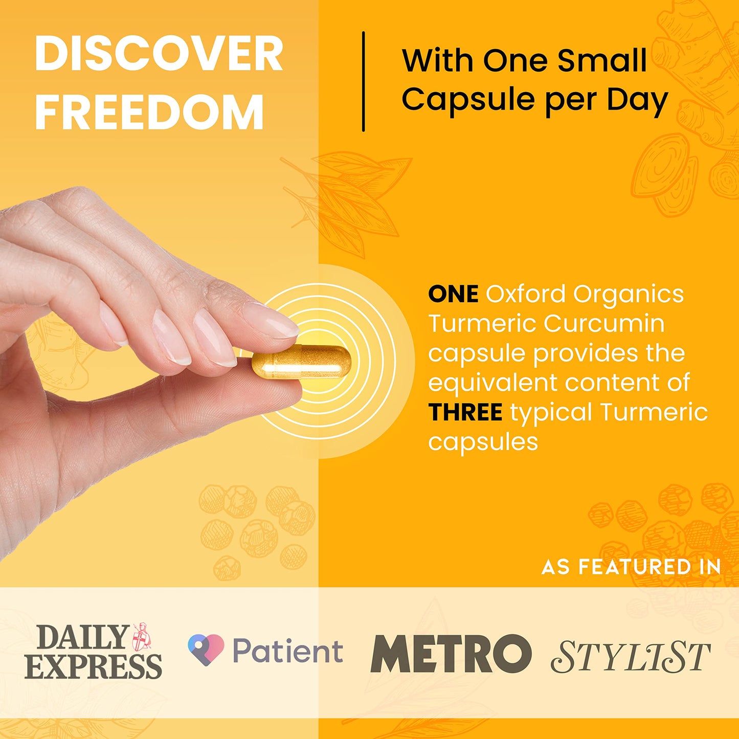 Advanced Turmeric Capsules High Strength 3000mg, Ginger & Black Pepper | ONE per Day | 4 Month Supply | Turmeric and Black Pepper Capsules Locally Made in UK | Turmeric Powder Joint Care Supplements