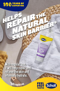 Scholl ExpertCare Advance Repair Foot Cream 150ml, Intensive Moisturiser for Cracked Heels and Dry Cracking Skin with Uvit, Urea, and Pro-Vitamin B5 Complex for Softer Smoother Feet