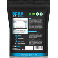 BCAA Capsule 3000mg Per Serving - 360 Vegan Capsules - 2:1:1 Branched Chain Amino Acids Capsules with Vitamin B12 & B6 - BCAA Powder Tablets Alternative - Pre Post Workout for Energy by PROELITE