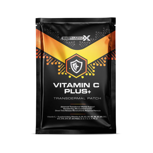 Biopharm-X Vitamin C 1000mg Patch Plus+ (30 Day Supply) Maximum Strength & Bioavailability - Significantly More Effective Than Vitamin C Tablets!