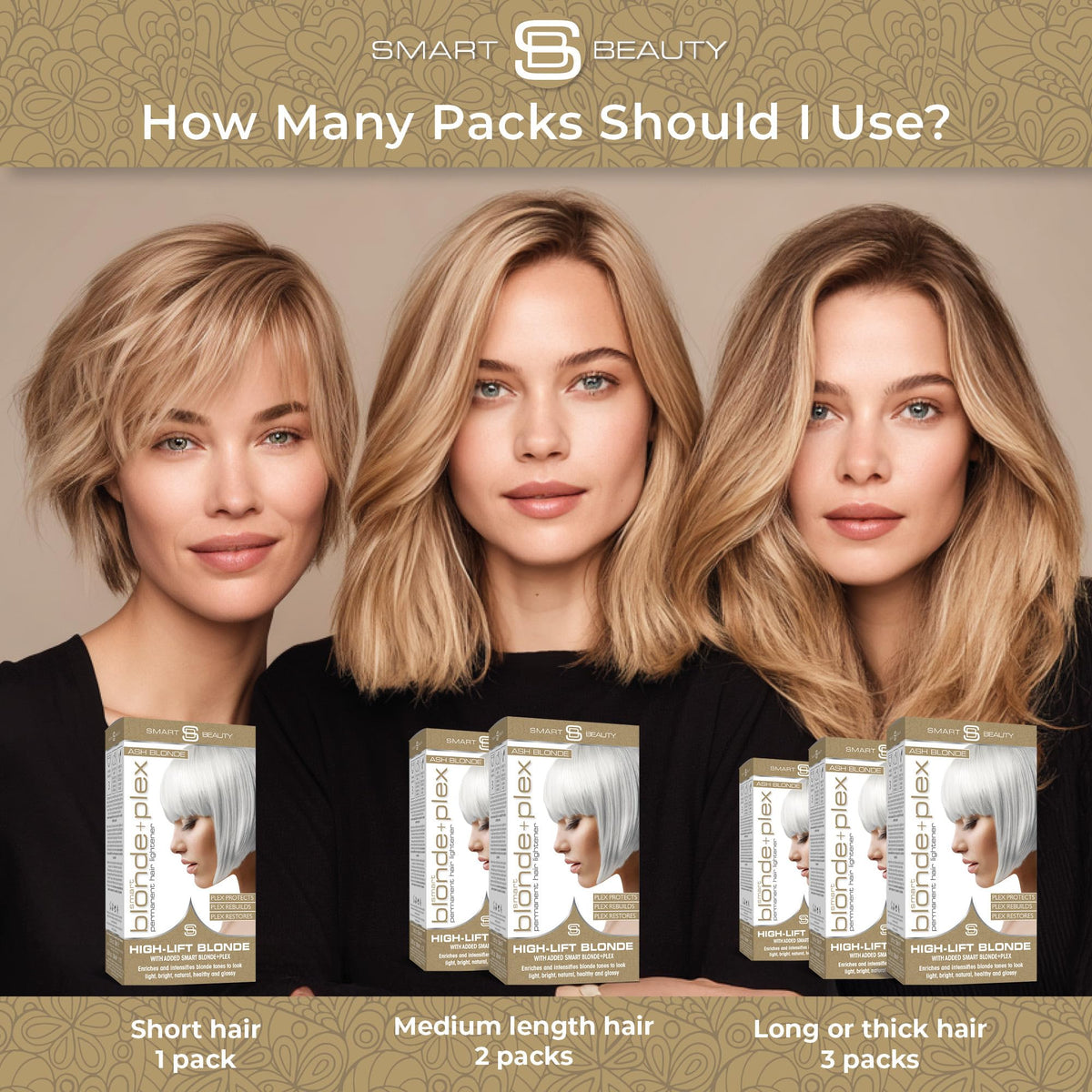 Ash Blonde Hair Dye with added Plex Hair Care Conditioner, Permanent Hair Colour with Cool Ash Hair Toner for Blonde Hair, Vegan Hair Dye, Cruelty-Free - Smart Beauty Hair Colour (Pack of 2)