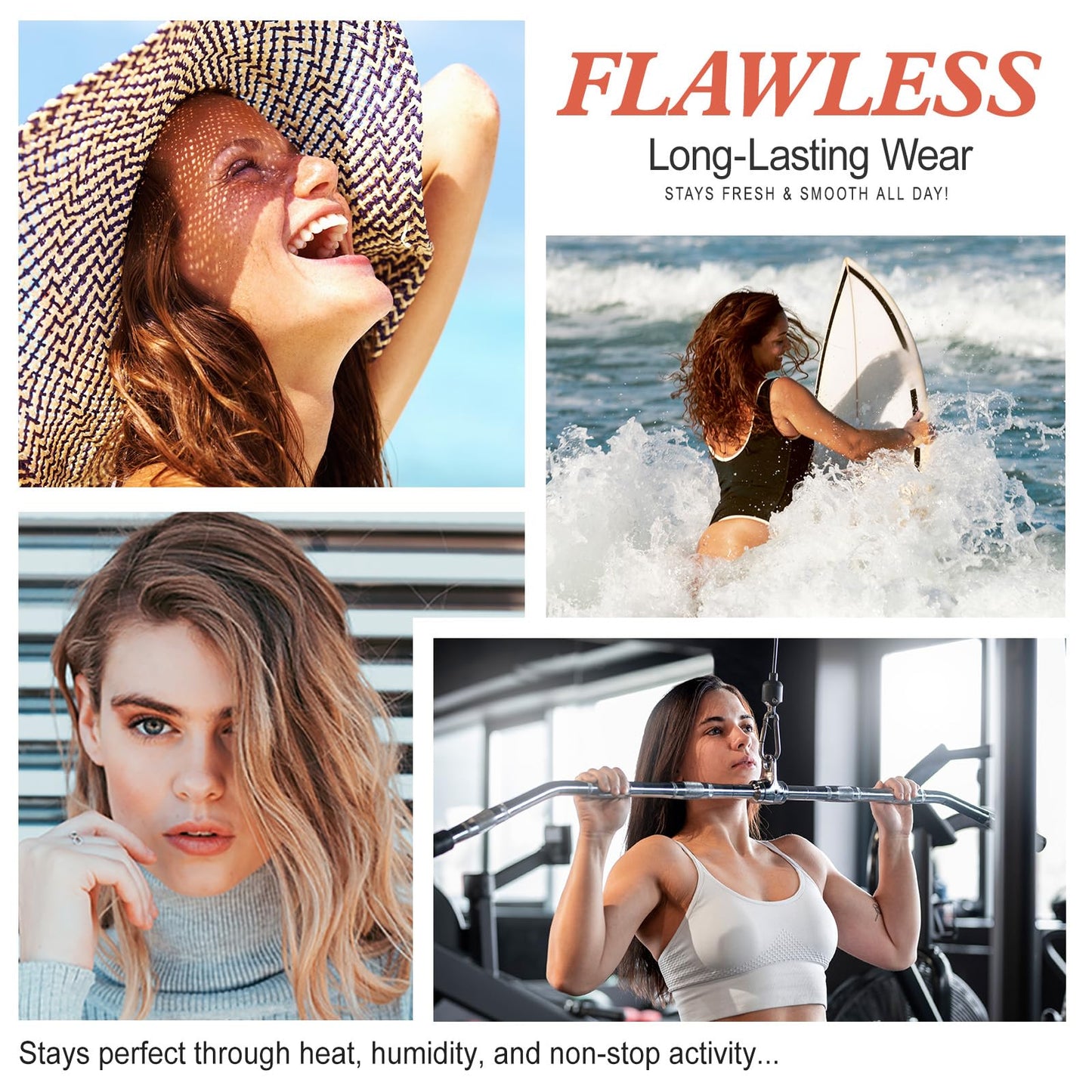 HEXIN TLM Color Changing Foundation, Colour Changing Foundation for Mature Skin, Long Lasting Waterproof Makeup Base Nude Face Cover Concealer Cream SPF (30 ml,2 Pack)