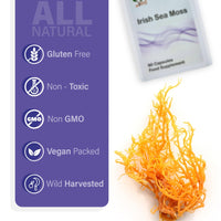 VED Organic Irish Sea Moss (Chrondrus crispus) 1200 mg 90 Capsules (45 Days Supply)