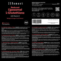 Liposomal Glutathione Reduced, 98%+ Highly Purified and Highly Bioavailable | with Vitamin C Liposomal | Powerful Antioxidant for Optimal Cell Protection | Non-GMO | 250ml | Zenement