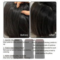 DMQ Temporary Hair Color Stick, 20G Black Hair Dye Comb,Instant Coverage, Quick Styling & Concealing, Portable Dye Comb For Travel Business Trips (Natural Black)