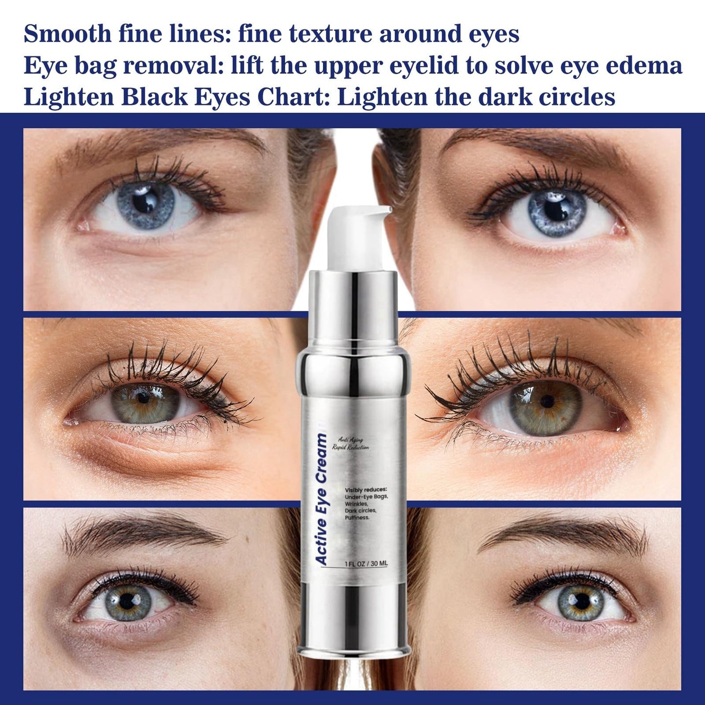 Seagrill Anti Wrinkle Serum,Collagen Boost Anti-Aging Cream,Eye Cream for Dark Circles and Puffy Eyes,Anti Wrinkle Essence,Collagen Firming Serum,Eye Bags Remover,under Eye Cream,Firming Eye Cream