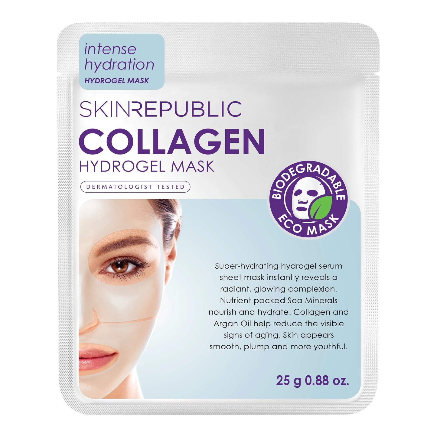 Skin Republic Collagen Hydrogel Face Mask, For Younger Looking Skin, Reveals a Radiant Complexion, 25g