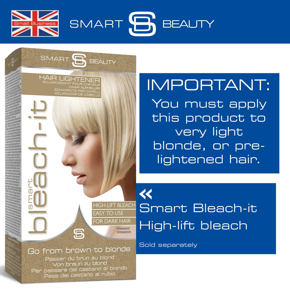 Smart Beauty Smart Colour Semi-permanent Electric Blue Hair Dye x 3