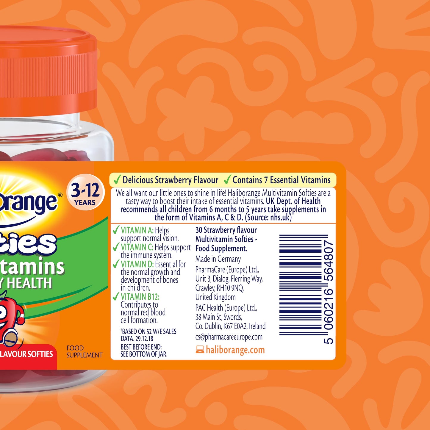 Haliborange Kids Multivitamins Strawberry Capsule Softies, 30 each