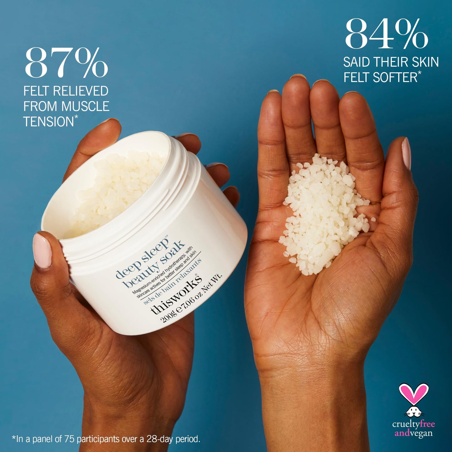 This Works Deep Sleep Beauty Soak 200g - Luxury Bath Salts with Muscle Soothing Minerals Magnesium and Zinc, with Vitamin E for Brigther Skin