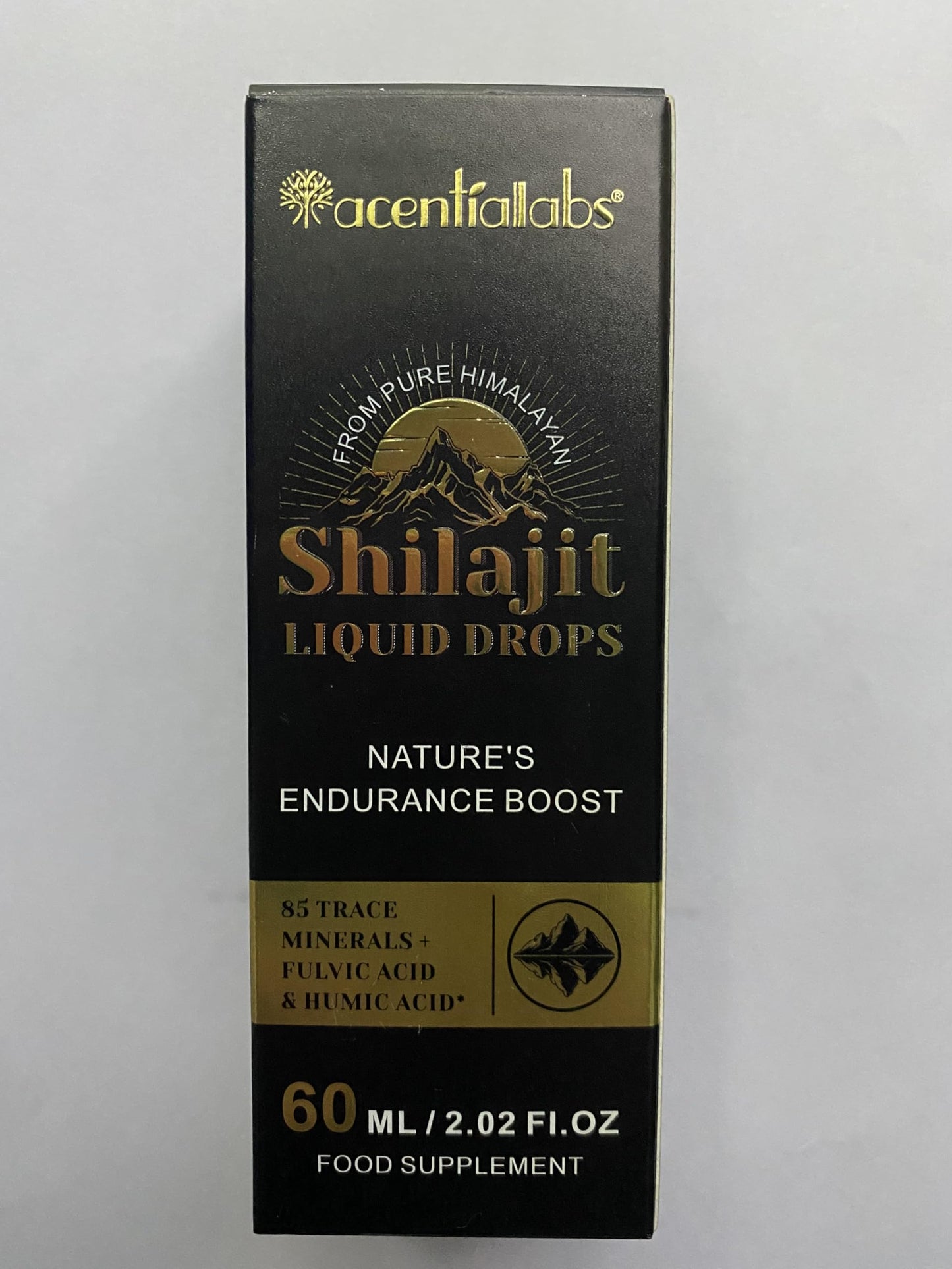 Tamiodfo Himilayan Shilajit Resin Drops, Natural Shilajit from Himalayan, Shilajit Resin with 85+Trace Minerals and Fulvic Acid, Himilayan Shalajit Resin 60ml(2pcs)