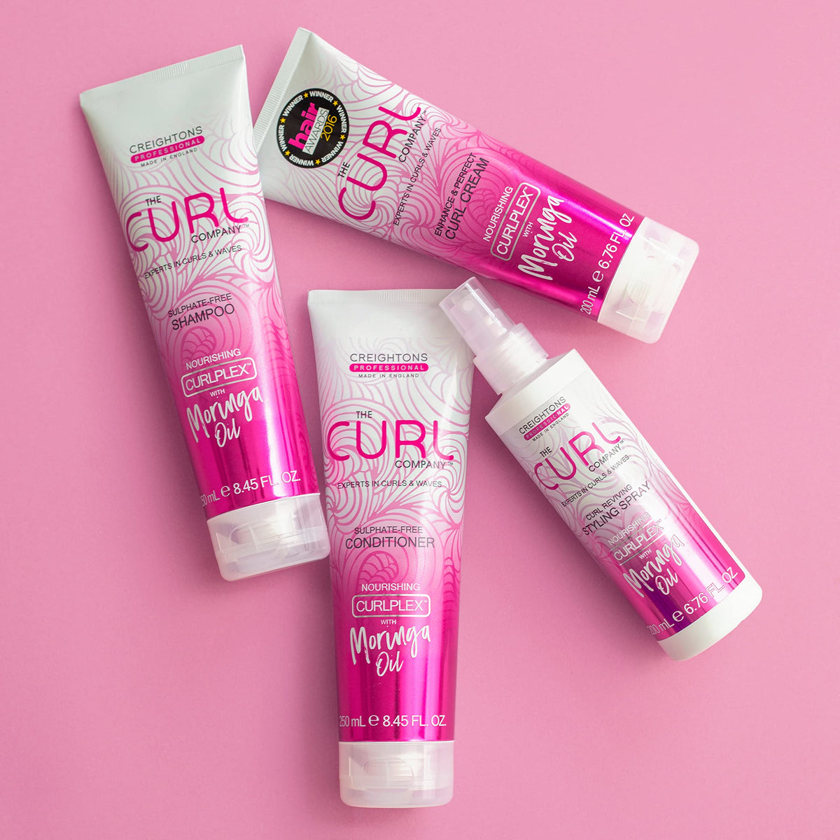 The Curl Company Enhance & Perfect Curl Cream (50ml Travel Size Mini) - Activates & Elongates Curls, Adds Shine to Hair, Professionally Formulated with Nourishing Moringa Oil, Cruelty Free