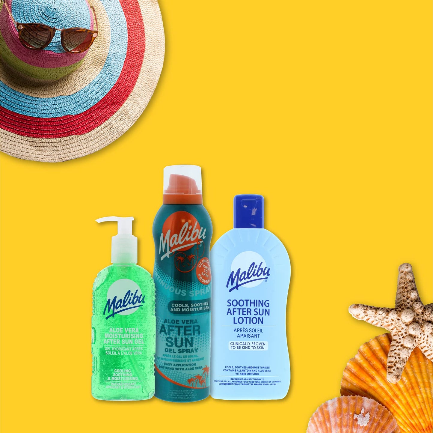 Malibu Sun After Sun Care, Cooling and Soothing Moisturising Gel, Ice Blue, 200ml
