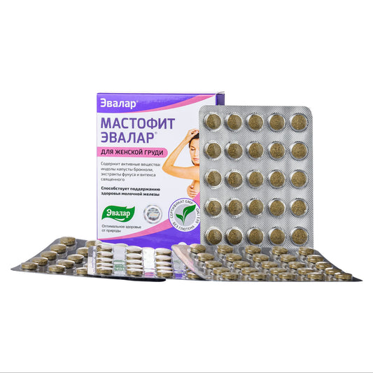 Evalar Vitex Chaste Tree Bladderwrack Fucus Extract Mastofit Herb 100 Tab