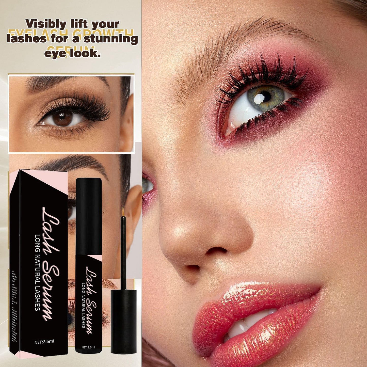 AINxtolm Sins-N Lashes Eyelash & Eyebrow Enhancer - Growth & Thickness Serum