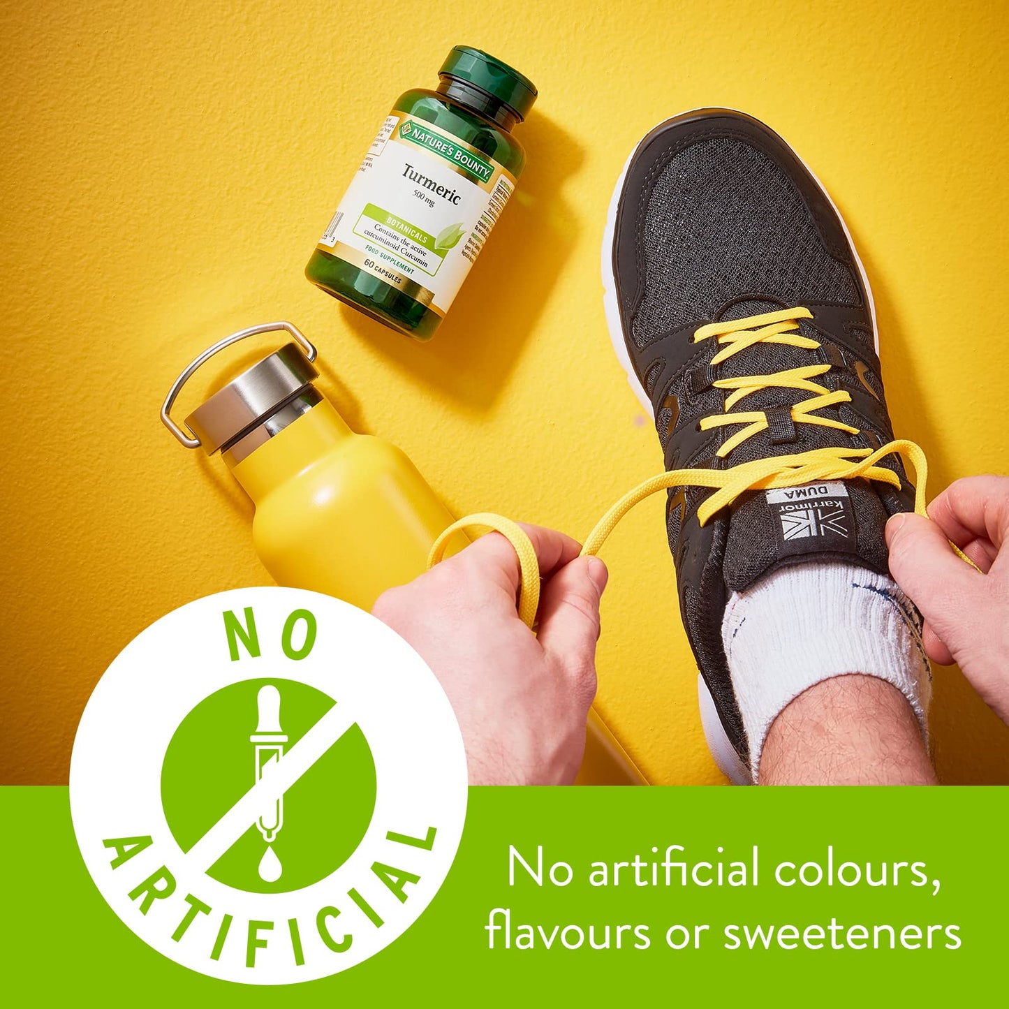 Nature's Bounty Turmeric 500 mg Capsules - Pack of 60 Capsules, Two-a-day - 450mg of Turmeric Root - Contains Curcumin - Gluten Free