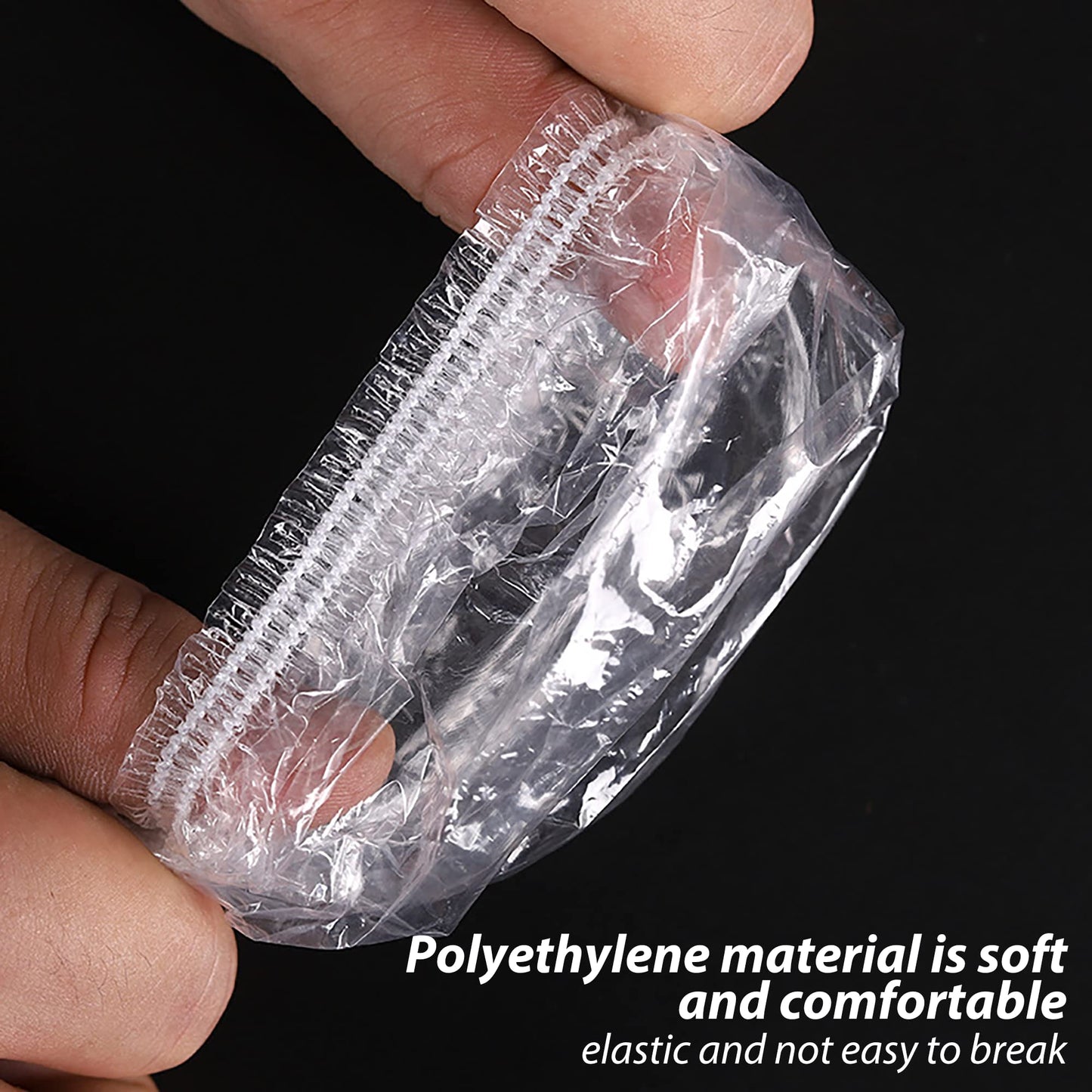 100 Pack Disposable Ear Protectors Clear Ear Covers for Shower Waterproof Shower Ear Cover, Clear Disposable Ear Protectors for Hair Dye, Shower, Bathing, Salon