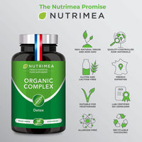 Organic Complex | Detox Supplement: Liver, Intestine & Colon | 100% Natural | Artichoke, Black Radish, Turmeric | Naturally Eliminates Toxins | High Dosage | 90 Vegetarian Capsules | French Expertise