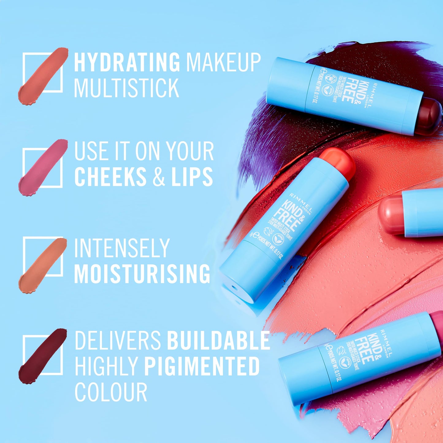 Rimmel Kind & Free Multi-Stick 002 Peachy Cheeks